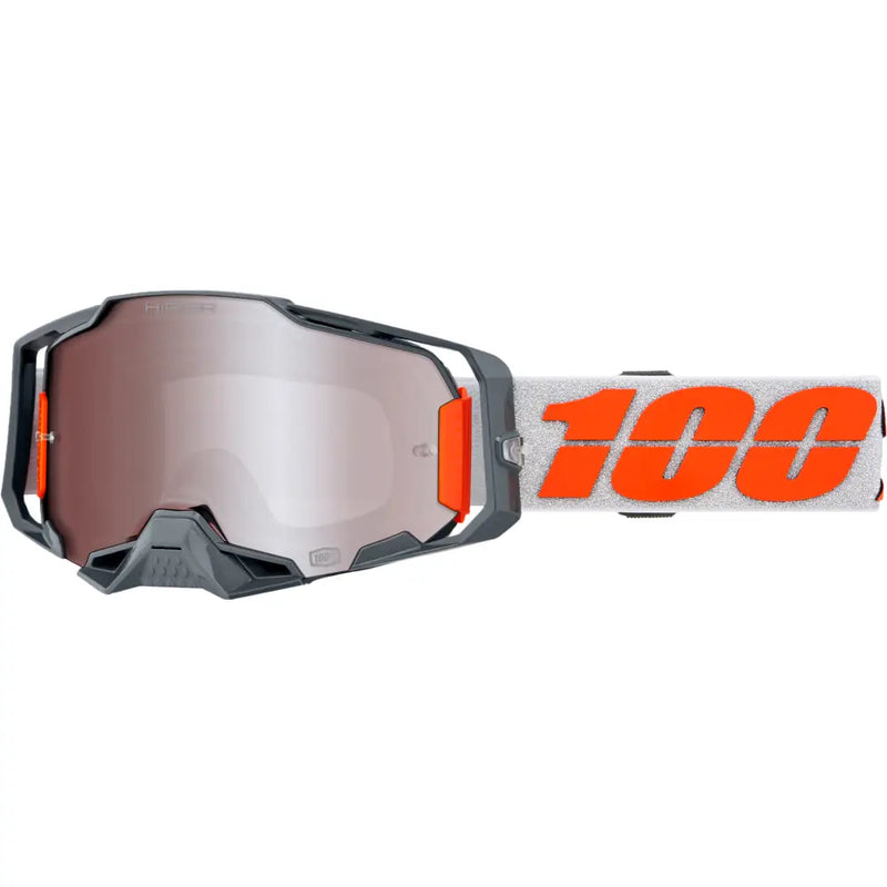 100-Percent Armega Hiper Goggles Eyewear 50003-00016 - Silver Frame Silver Lens