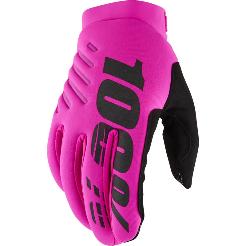 100-Percent Women's Brisker Gloves 10005-00006 - Neon Pink Small