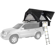 Silver SUV from Freespirit High Country Series with black rooftop tent and ladder