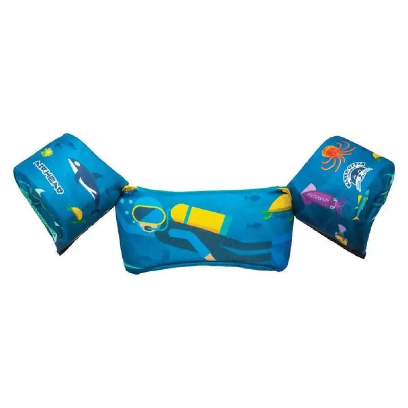 Airhead Elite Child Life Vest in Scuba design with vibrant underwater graphics.