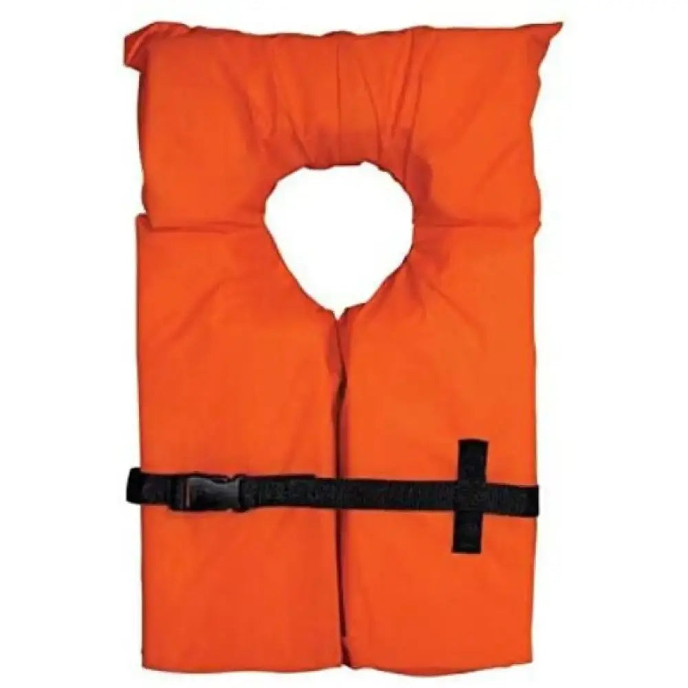 Airhead Type II Keyhole Life Vest in vibrant orange with adjustable strap for comfortable fit and high visibility, designed for water safety.