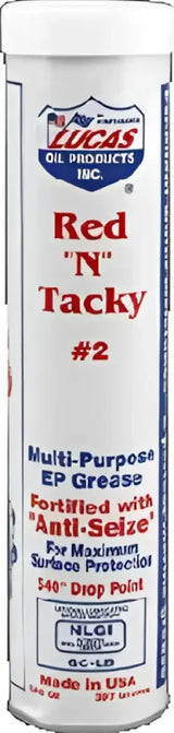 LUCAS 10005-30 Red 'N' Tacky #2 Grease 14.5oz Cartridge