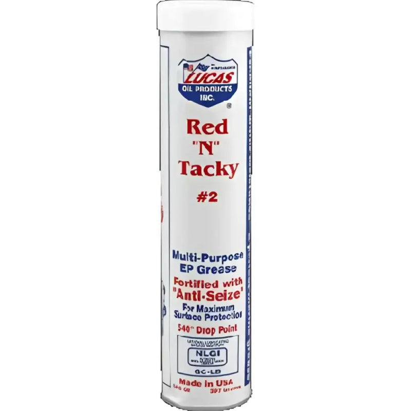 LUCAS 10005-30 Red 'N' Tacky #2 Grease 14.5oz Cartridge