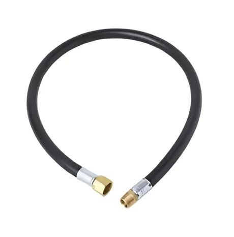 Black gas hose with brass fittings for Flame King LP hoses, versatile RV parts & accessories