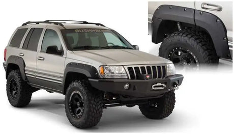 Bushwacker 10072-07 Bushwacker 99-04 Jeep Grand Cherokee Cutout Style Flares 2pc - Black
