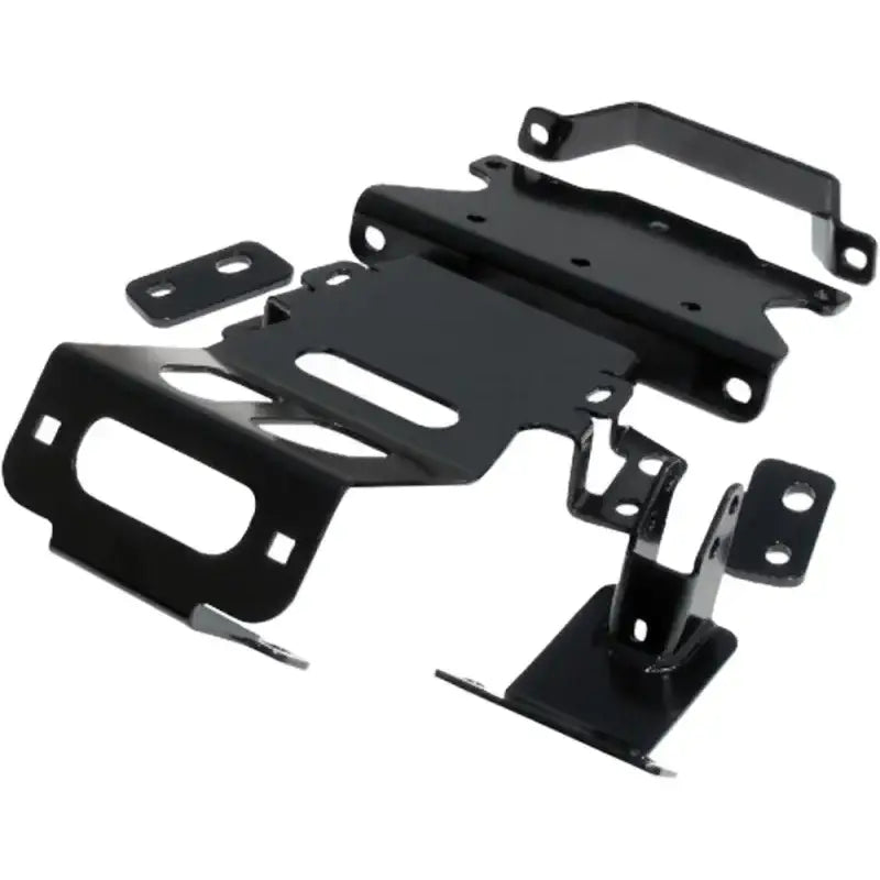 Black metal mounting brackets for Winch Mount, perfect RV parts & accessories for trucks