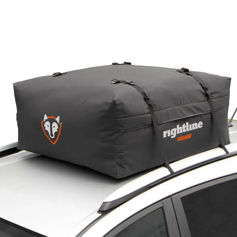 Gray rooftop cargo carrier on 100R50 Rightline Range Jr. Car Top Carrier
