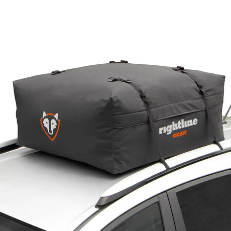 Gray rooftop cargo carrier on 100R50 Rightline Range Jr. Car Top Carrier
