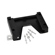 Black plastic mounting bracket with fasteners.