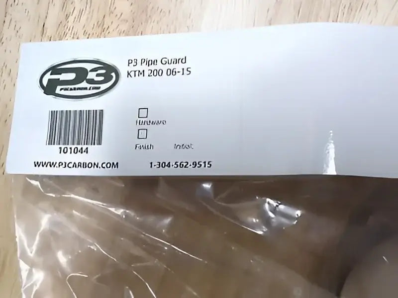 101044 P3 Pipe Guard Carbon Fiber - Exhaust