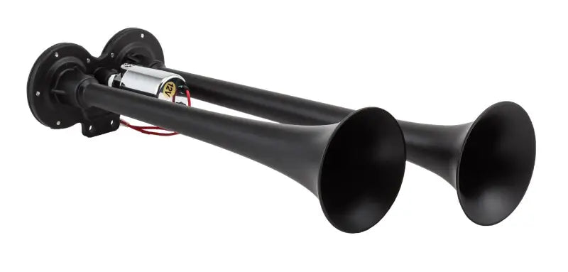 102-1 Kleinn Auto Compact Dual Horn with a sleek, black design, showcasing easy installation and dual horn setup for powerful, clear, and distinct sound on the road.