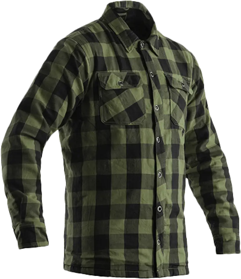 102115GRN-38 Rst Kevlar Lumberjack Ce Shirt Green Check Textile Xs - RV and Auto Parts