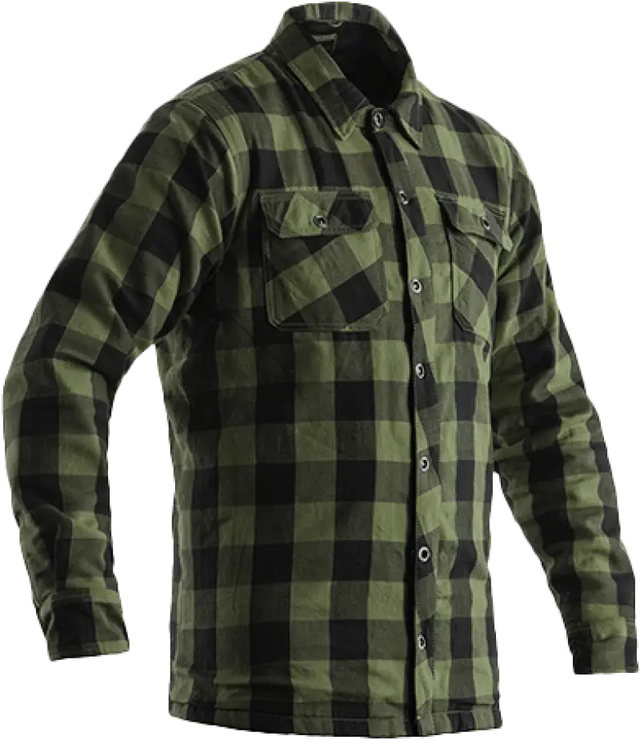 102115GRN-44 Rst Kevlar Lumberjack Ce Shirt Green Check Textile Lg - RV and Auto Parts