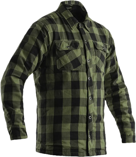 102115GRN-50 Rst Kevlar Lumberjack Ce Shirt Green Check Textile 3Xl - RV and Auto Parts
