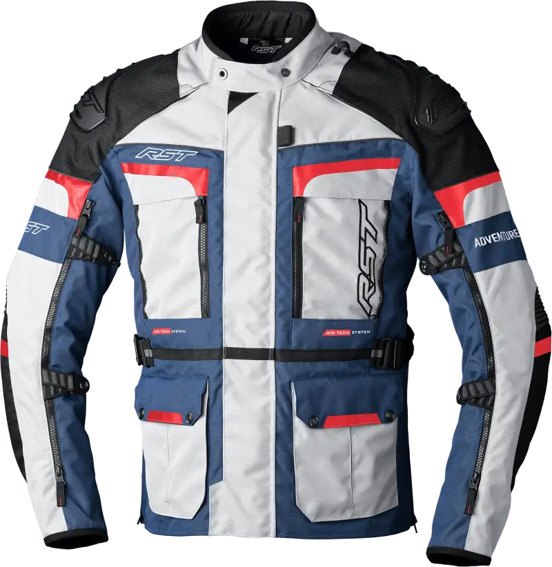 102409BLU2-46 Rst Pro Series Adventure-X Ce Jacket Silver/Blue/Red Txtl Xl - RV and Auto Parts