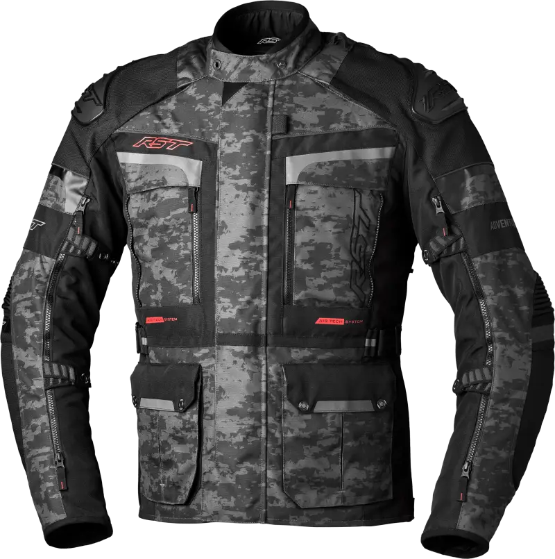 102409G.CAM-46 Rst Pro Series Adventure-X Ce Jacket Grey Camo Textile Xl - RV and Auto Parts