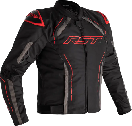 102559GRY-40 Rst S1 Ce Jacket Black/Grey/Red Textile Sm - RV and Auto Parts
