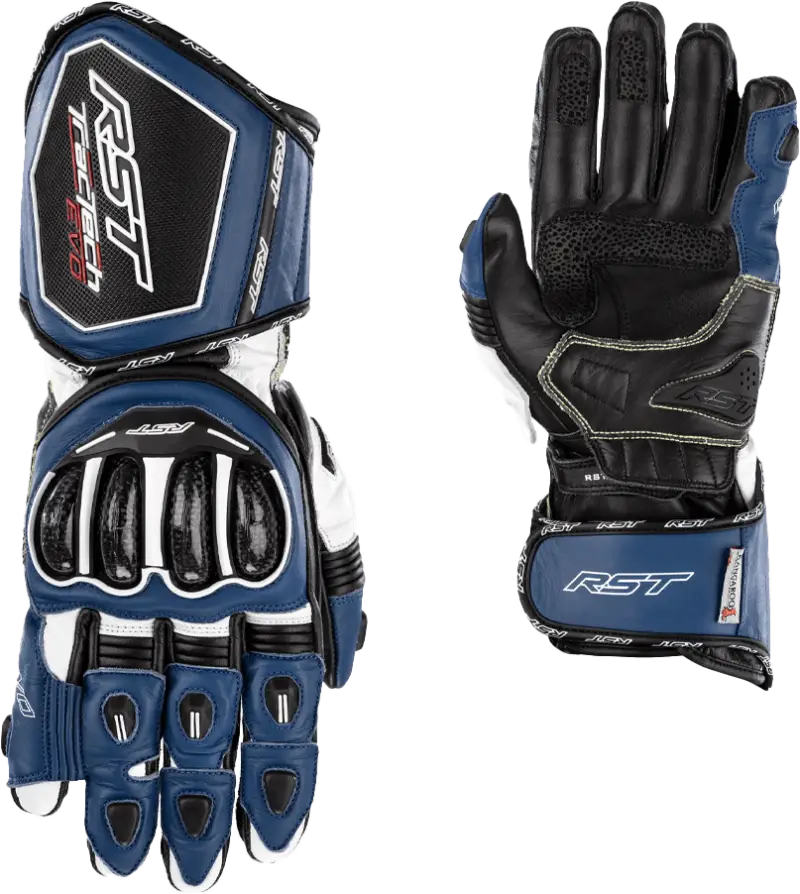 102666BLU-10 Rst Tractech Evo 4 Ce Glove Blue/White/Black Lg - RV and Auto Parts