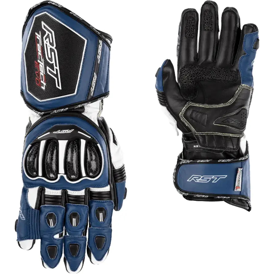 102666BLU-10 Rst Tractech Evo 4 Ce Glove Blue/White/Black Lg - RV and Auto Parts