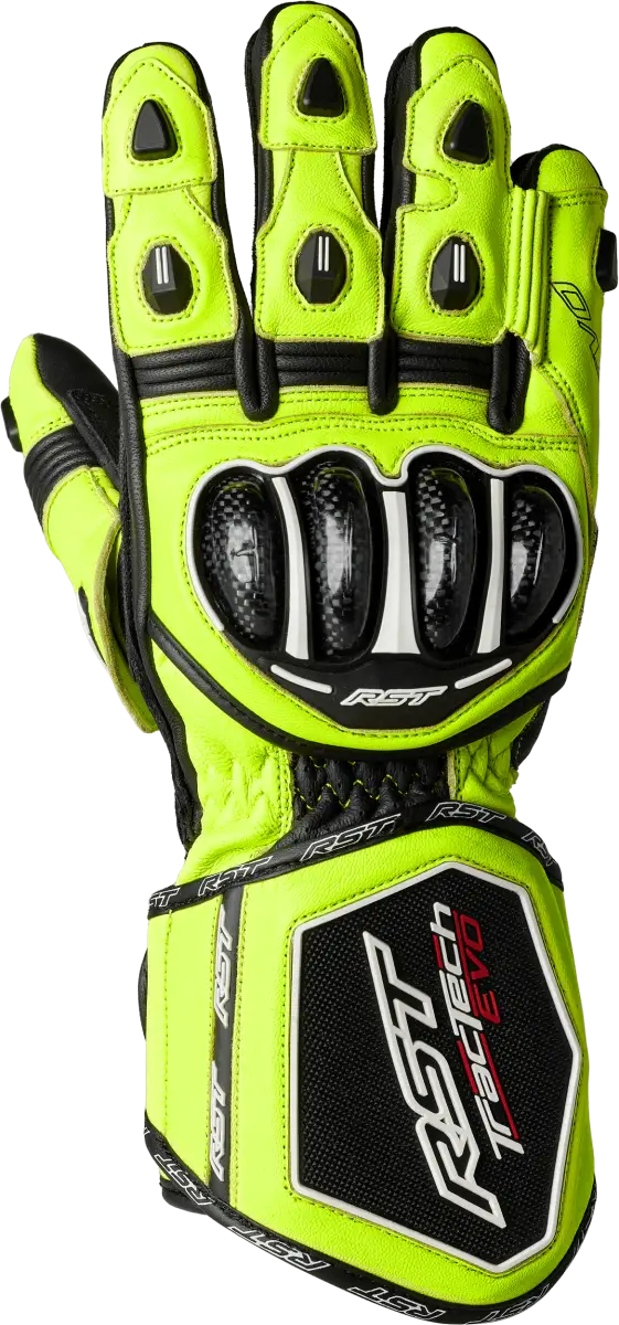 102666N.YEL-10 Rst Tractech Evo 4 Ce Glove Neon Yellow/Black/Black Lg - RV and Auto Parts