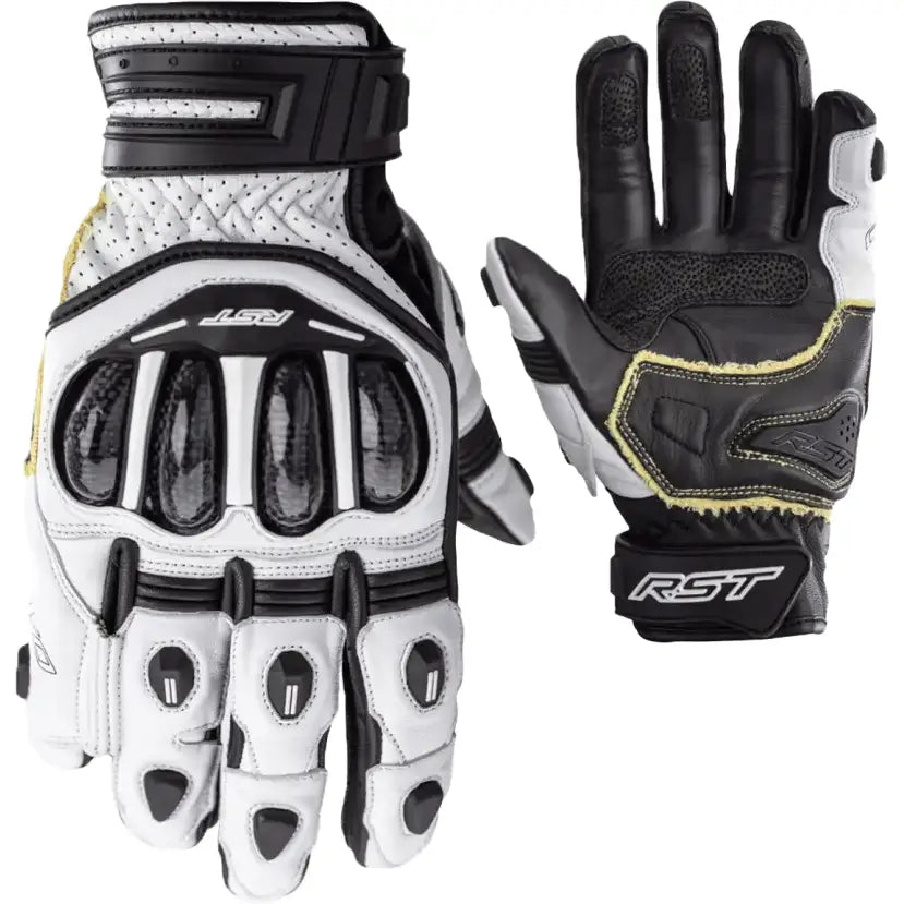 102667WHI-09 Rst Tractech Evo 4 Short Ce Glove White/White/Black Md - RV and Auto Parts