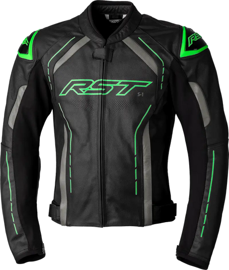 102977NEO-50 Rst S1 Ce Jacket Black/Grey/Neon Grn Lthr 3Xl - RV and Auto Parts