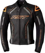 102977ORG-40 Rst S1 Ce Jacket Black/Grey/Neon Orange Lthr Sm - RV and Auto Parts