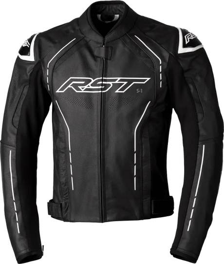 102977WHI-48 Rst S1 Ce Jacket Black/Black/White Leather 2Xl - RV and Auto Parts