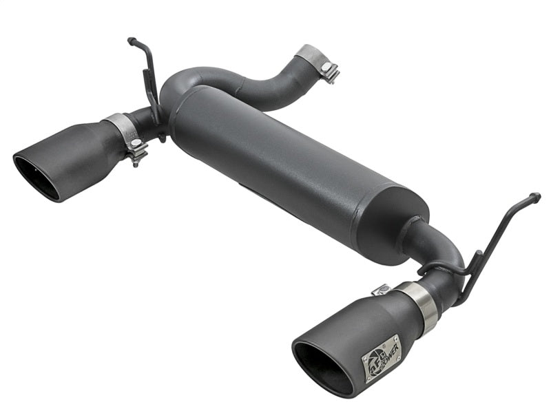 aFe 49-48061-B aFe Rebel Series 2.5in 409 SS Axle-Back Exhaust w/ Black Tips 2007+ Jeep Wrangler (JK) V6 3.6L/3.8L