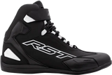 103053BLK-43 Rst Sabre Moto Shoe Ce Boot Black / Black / White Sz 10 - RV and Auto Parts