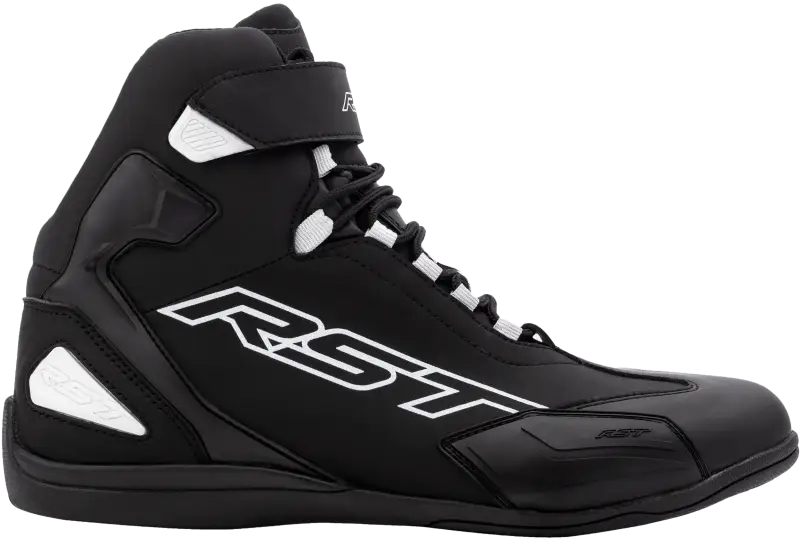 103053BLK-45 Rst Sabre Moto Shoe Ce Boot Black / Black / White Sz 11.5 - RV and Auto Parts