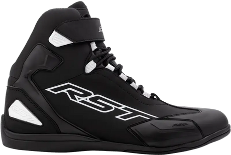 103053BLK-45 Rst Sabre Moto Shoe Ce Boot Black / Black / White Sz 11.5 - RV and Auto Parts