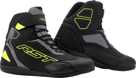 103053F.YEL-43 Rst Sabre Moto Shoe Ce Boot Black / Grey / Flo Yellow Sz - RV and Auto Parts