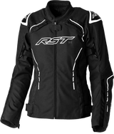 103056WHI-14 Rst Ladies S1 Ce Jacket Black/White Textile Lg - RV and Auto Parts
