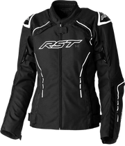 103056WHI-18 Rst Ladies S1 Ce Jacket Black/White Textile 2Xl - RV and Auto Parts