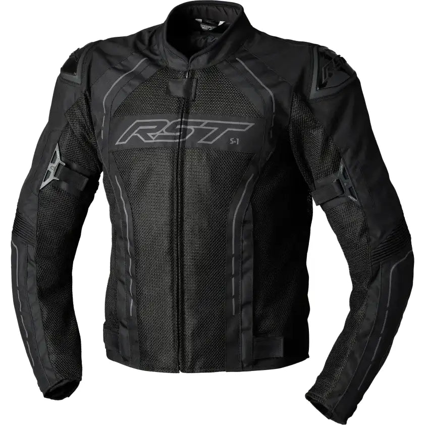 103117BLK-38 Rst S1 Mesh Ce Jacket Black/Black Textile Xs - RV and Auto Parts