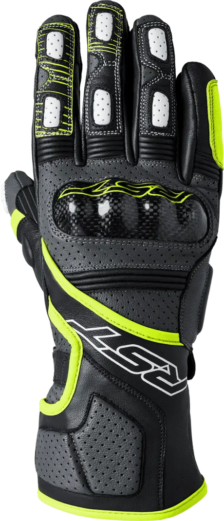 103179F.YEL-08 Rst Fulcrum Ce Glove Grey/Flo Yellow/Black Sm - RV and Auto Parts