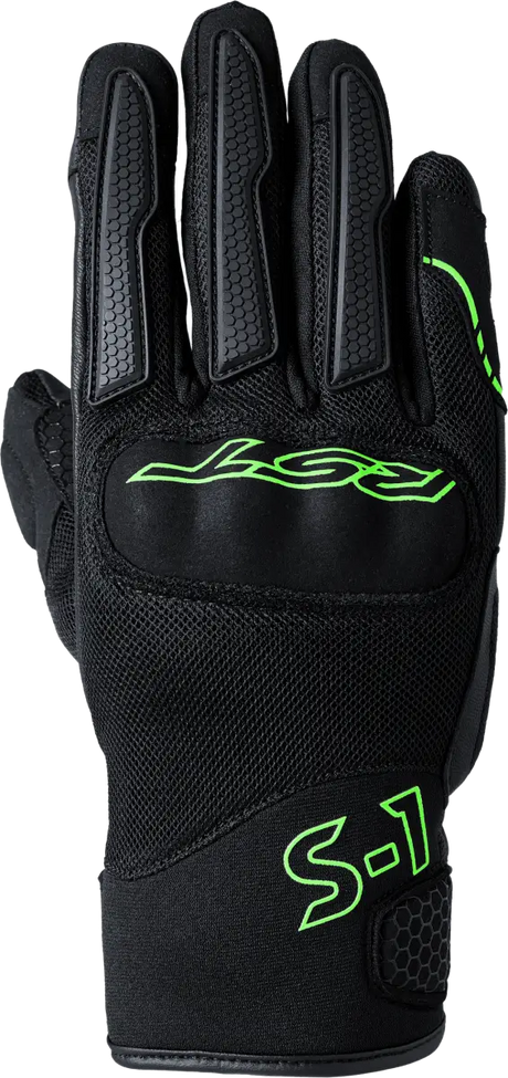 103182NEO-09 Rst S1 Mesh Ce Glove Black/Neon Green Md - RV and Auto Parts