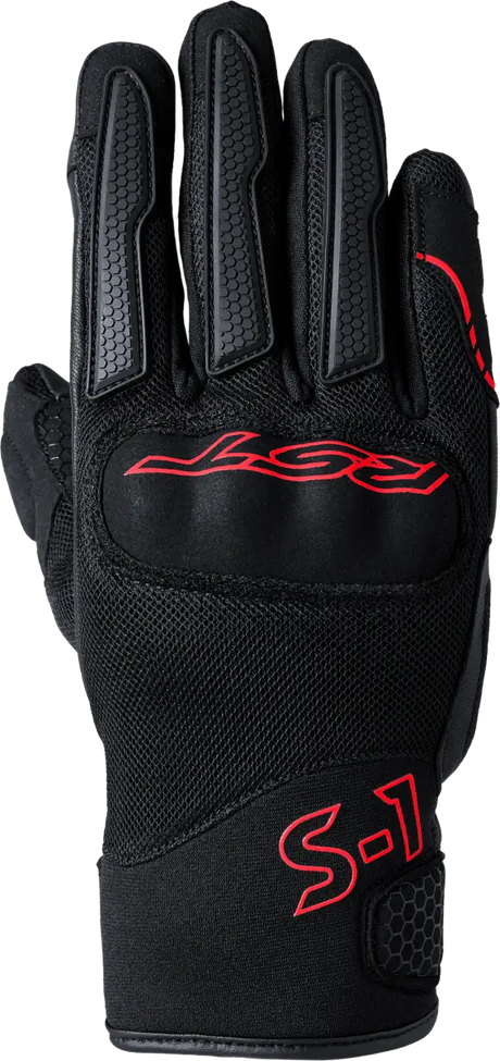 103182RED-08 Rst S1 Mesh Ce Glove Black/Red Sm - RV and Auto Parts