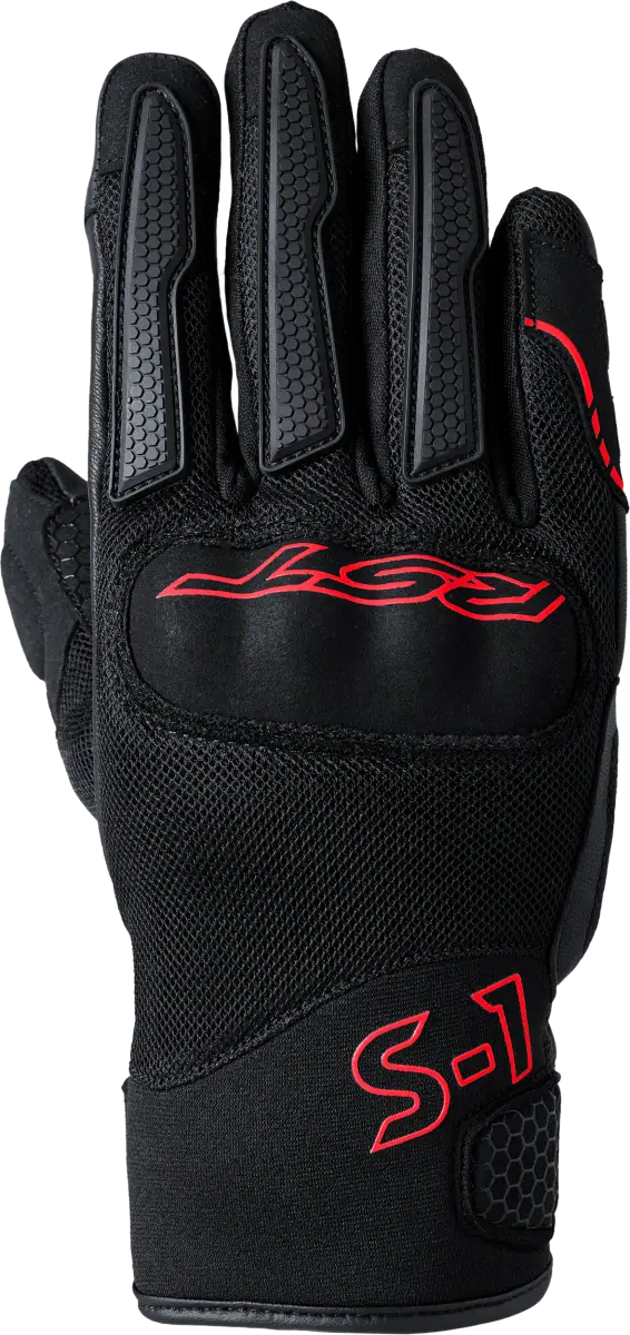 103182RED-09 Rst S1 Mesh Ce Glove Black/Red Md - RV and Auto Parts