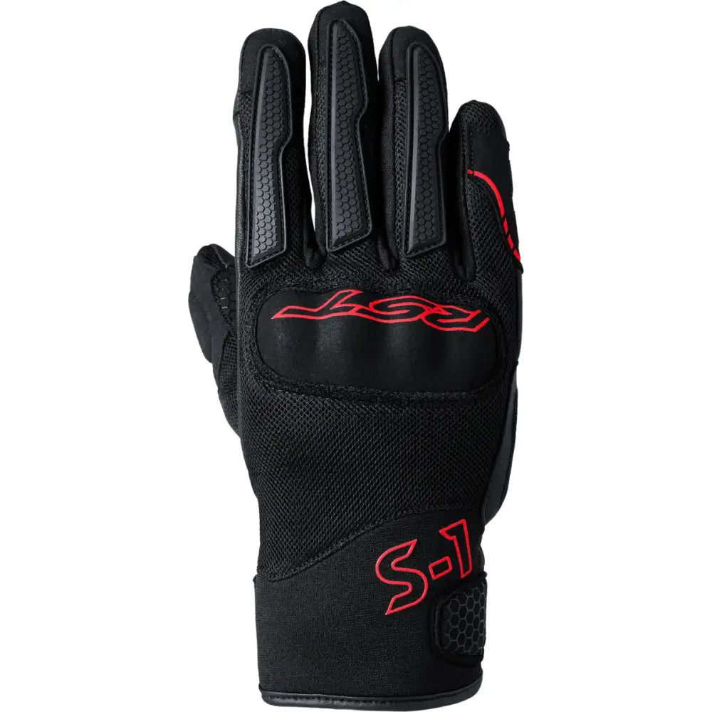 103182RED-10 Rst S1 Mesh Ce Glove Black/Red Lg - RV and Auto Parts