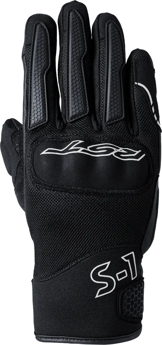 103182WHI-07 Rst S1 Mesh Ce Glove Black/Black/White Xs - RV and Auto Parts