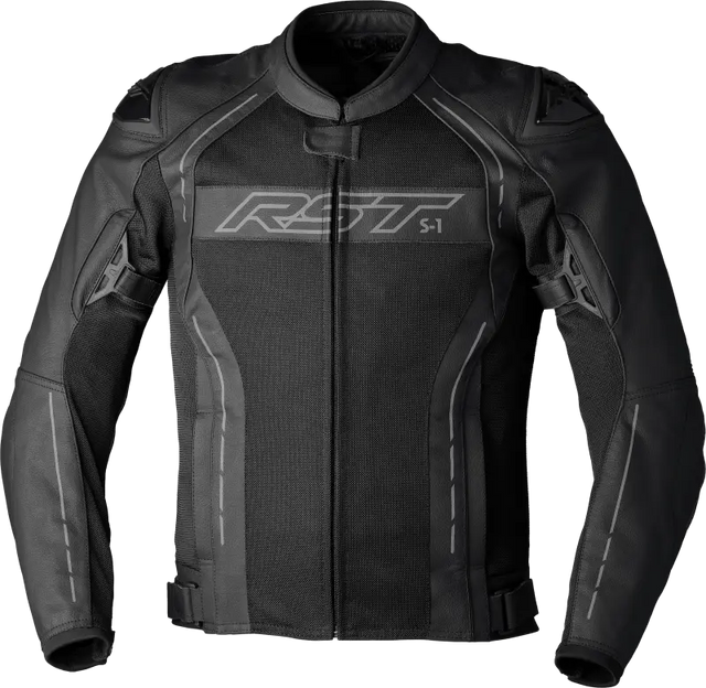 103465BLK-40 Rst S1 Mesh Ce Jacket Black/Black Leather Sm - RV and Auto Parts