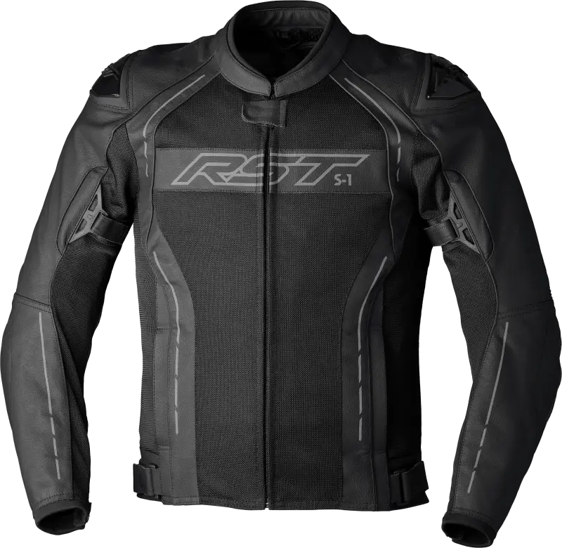 103465BLK-42 Rst S1 Mesh Ce Jacket Black/Black Leather Md - RV and Auto Parts