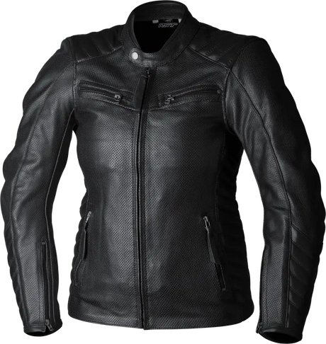 103538BLK-18 Rst Ladies Roadster Air Ce Jacket Black Leather 2Xl - RV and Auto Parts