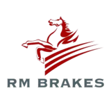 Red horse brake logo on 1042PG R/M Brakes Parking Brake Shoe for reliable parking brakes