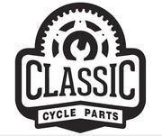 Black and white Lindby engine guard logo with bicycle parts for Dyna models