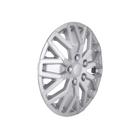 Silver 15-inch Coast2Coast Wc 10 U Spoke wheel set of 4, enhancing vehicle performance and appearance.