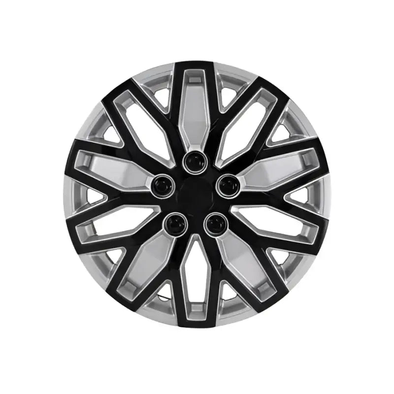 15-inch Coast2Coast wheel with 10 U spokes in silver and black finish.