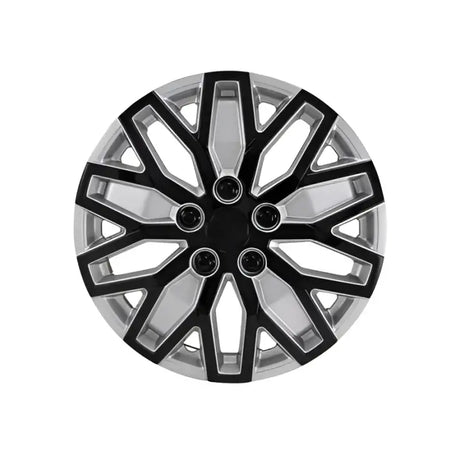 15-inch Coast2Coast wheel with 10 U spokes in silver and black finish.